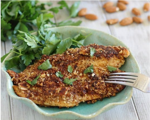 Almond-Crusted Flaky Fish