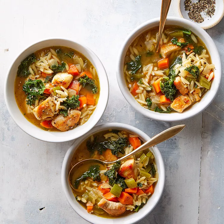 Lemon Chicken Orzo Soup
